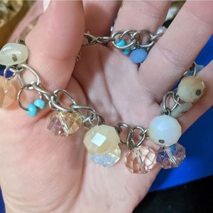 Swarovski glass beaded charm bracelet